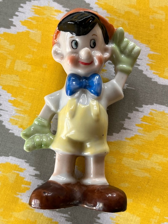 Disney Other - Vintage Disney Hand painted Ceramic Pinocchio Figurine